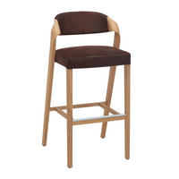 BARHOCKER in Holz, Textil Braun, Wildeiche  - Wildeiche/Eichefarben, Design, Holz/Textil (52/103/51,5cm) - Voglauer