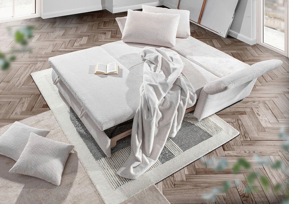 BÄDDSOFFA i manchester mörkgrå  - mörkgrå/kromfärg, Design, textil/plast (176/81/98cm) - MID.YOU