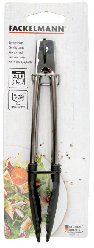 VEČNAMENSKA PRIJEMALKA   18/2,8/2,2 cm                  - srebrne barve/črna, Basics, kovina/umetna masa (18/2,8/2,2cm) - Fackelmann