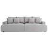 BIGSOFA ADELE Chenille Hellgrau  - Hellgrau/Schwarz, Design, Kunststoff/Textil (270/85/136cm) - Livetastic