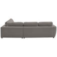 ECKSOFA  in Chenille Grau  307/224 cm  - Schwarz/Grau, KONVENTIONELL, Kunststoff/Textil (307/224cm) - Hom`in