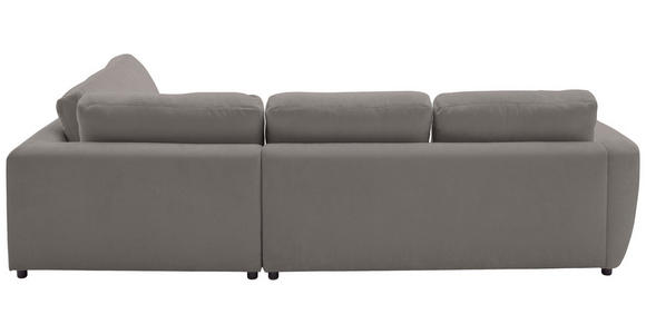 ECKSOFA  in Chenille Grau  307/224 cm  - Schwarz/Grau, KONVENTIONELL, Kunststoff/Textil (307/224cm) - Hom`in