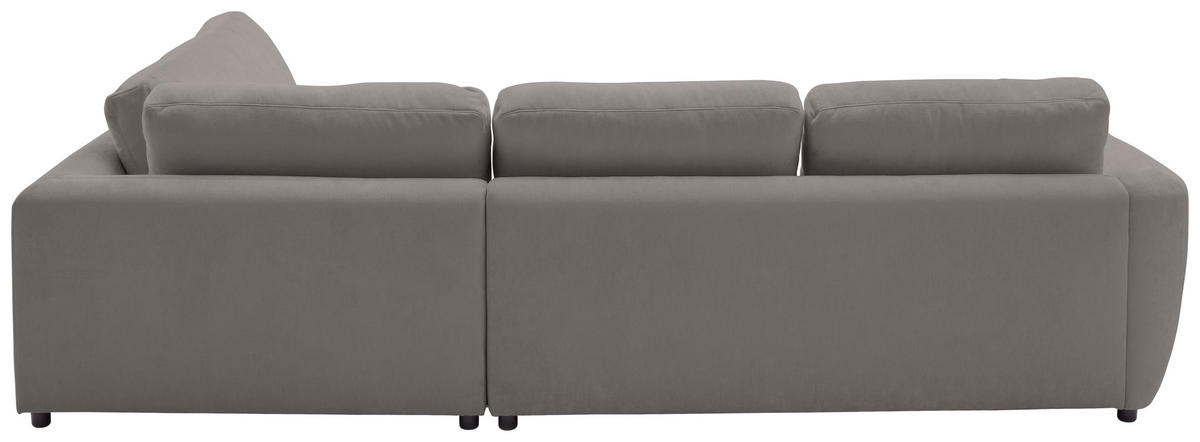 ECKSOFA  in Chenille Grau  307/224 cm  - Schwarz/Grau, KONVENTIONELL, Kunststoff/Textil (307/224cm) - Hom`in