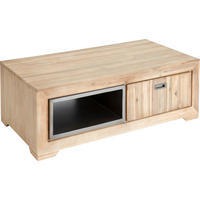 KLUB STOČIĆ 130/45/70 cm  siva, boja akacije  - boja akacije/siva, Lajfstajl, drvo/pločasti materijal (130/45/70cm) - Landscape