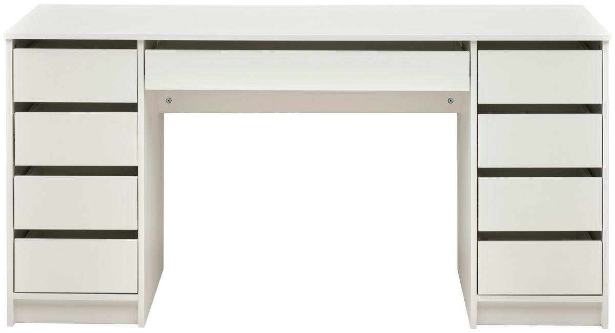 SCHREIBTISCH  Weiss   - Weiss, Modern, Holzwerkstoff (153.5/76/55cm) - MID.YOU