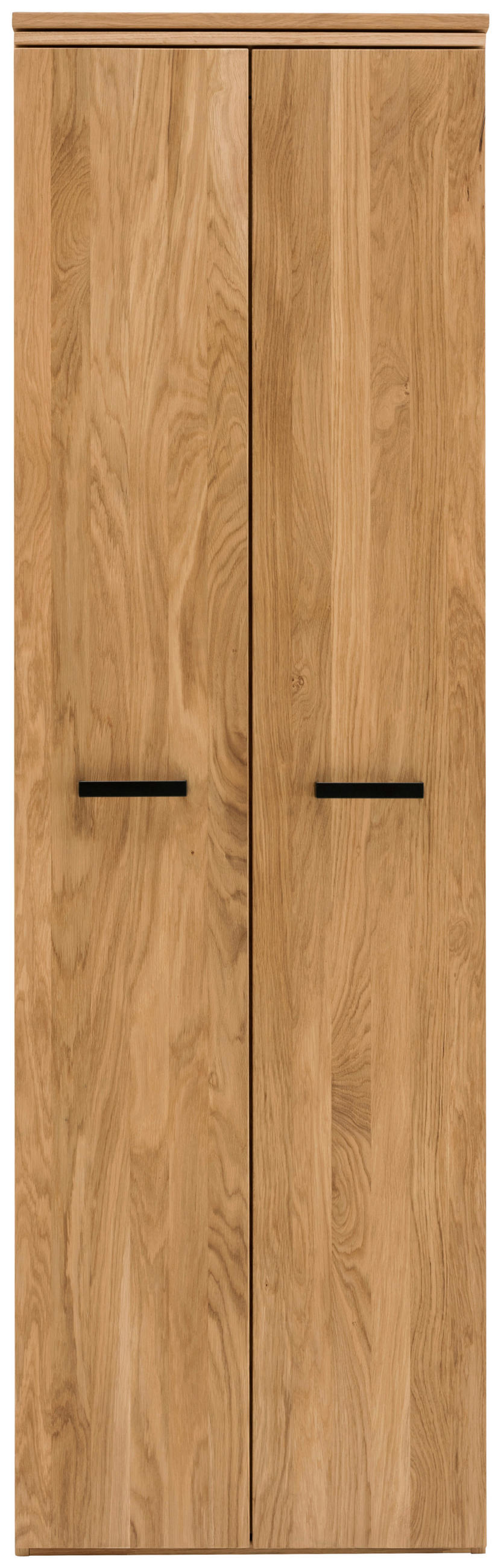 GARDEROBENSCHRANK  in 60/195/39 cm  - Eichefarben/Schwarz, MODERN, Holz/Metall (60/195/39cm)