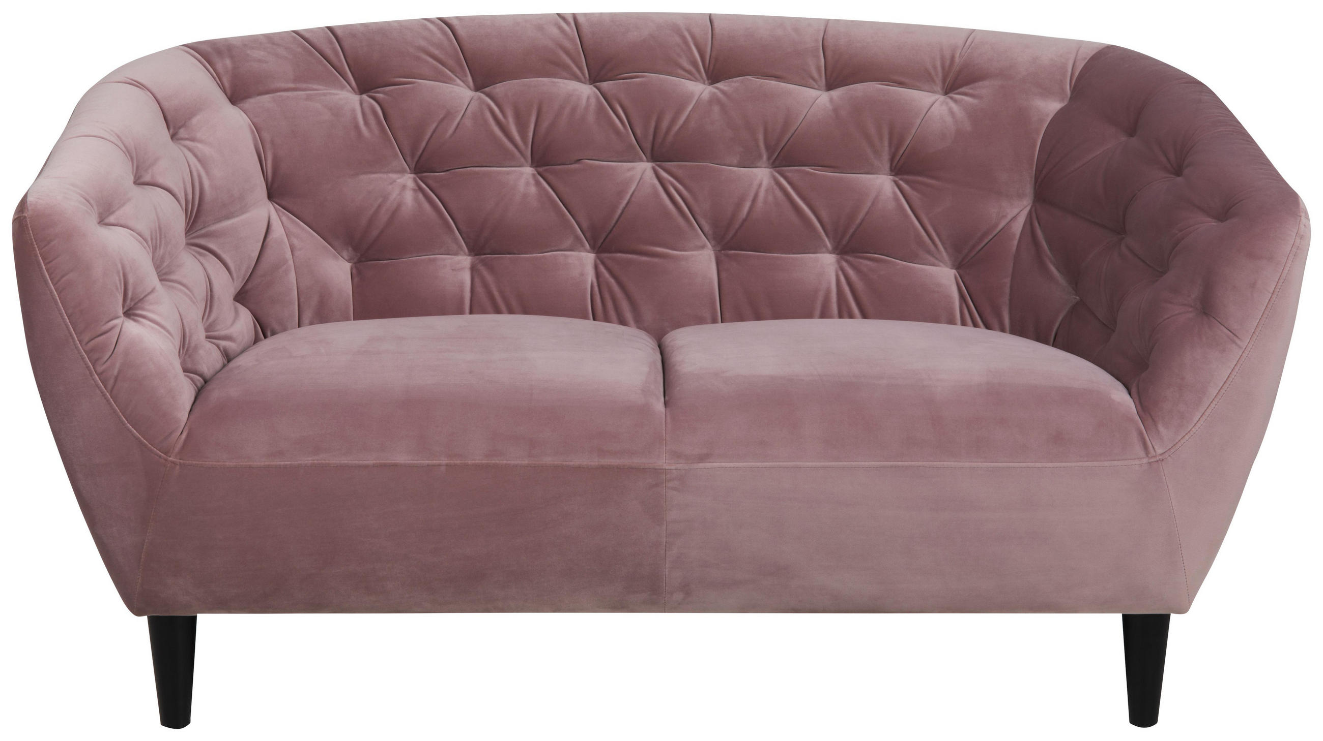 Chesterfield-Sofa in Textil Rosa