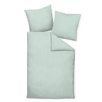 WENDEBETTWÄSCHE Giorgio Makosatin 135/200 cm  - Jadegrün/Weiß, KONVENTIONELL, Textil (135/200cm) - Janine