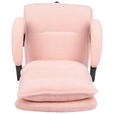 CHEFSESSEL Teddystoff Pink  - Pink/Schwarz, Design, Kunststoff/Textil (64,5/112/120/65cm) - Carryhome