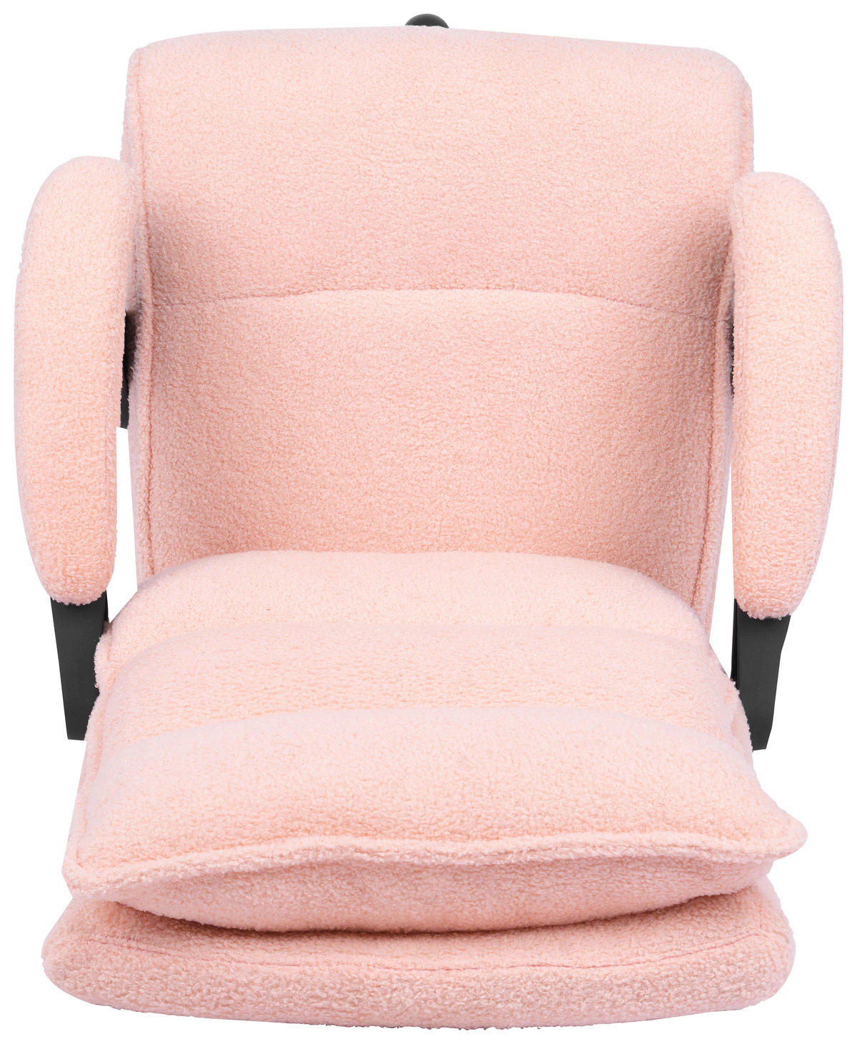 CHEFSESSEL Teddystoff Rosa  - Schwarz/Rosa, Design, Kunststoff/Textil (64,5/112/120/65cm) - Carryhome