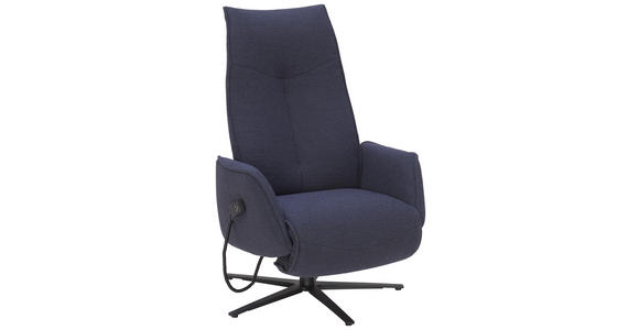RELAXSESSEL in Textil Dunkelblau - Anthrazit/Dunkelblau, Design, Textil/Metall (71/114/84cm) - Johann Jakob