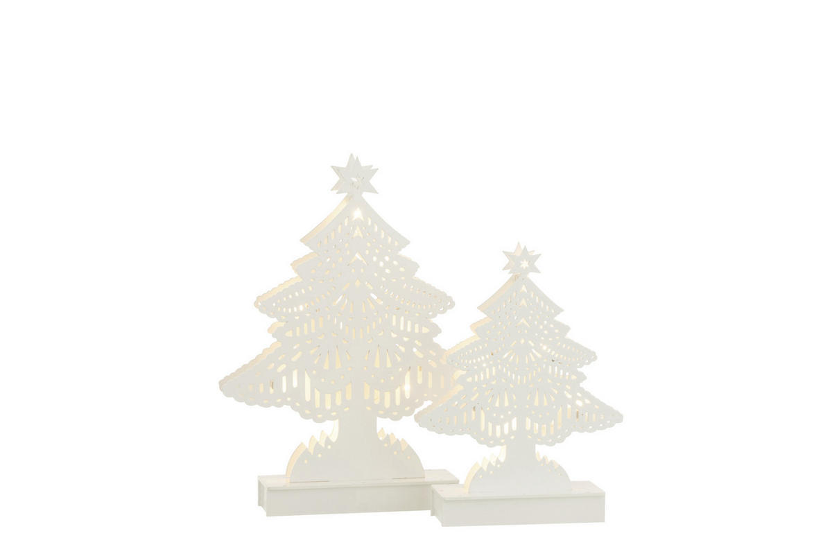 DEKOBAUM  - Weiß, Basics, Holzwerkstoff (25/6/33cm) - X-Mas
