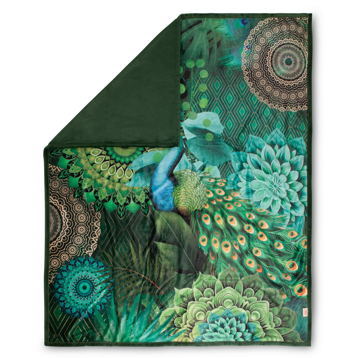 PLAID HIP 130/160 cm  - Dunkelgrün/Grün, Design, Textil (130/160cm)