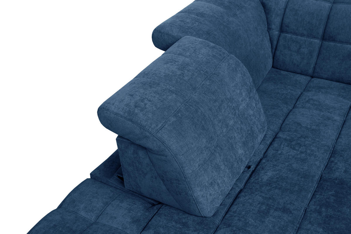 ROHOVÁ SEDACIA SÚPRAVA, textil, modrá - čierna/modrá, Design, drevo/textil (216/297cm) - Xora