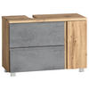 WASCHBECKENUNTERSCHRANK 85/56/35 cm  - Eiche Wotan/Hellgrau, MODERN, Holzwerkstoff (85/56/35cm) - Held