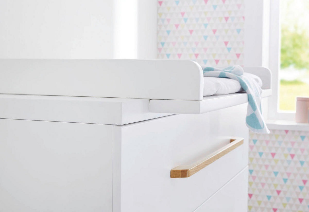 BABYZIMMER PINOLINO RIVA  - Eschefarben/Weiß, Design, Holzwerkstoff - Pinolino
