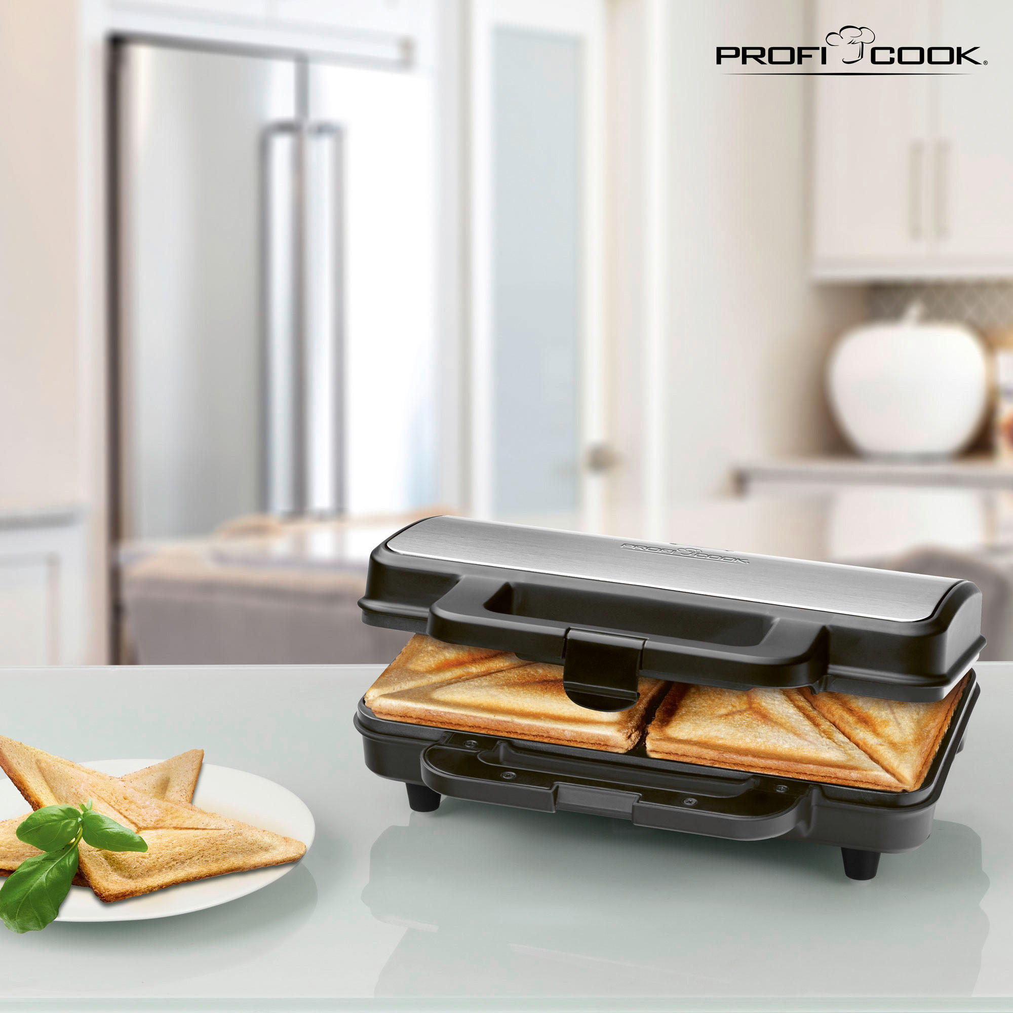 SANDWICHTOASTER  - Edelstahlfarben/Schwarz, LIFESTYLE, Kunststoff (29,2/9,9/25cm)