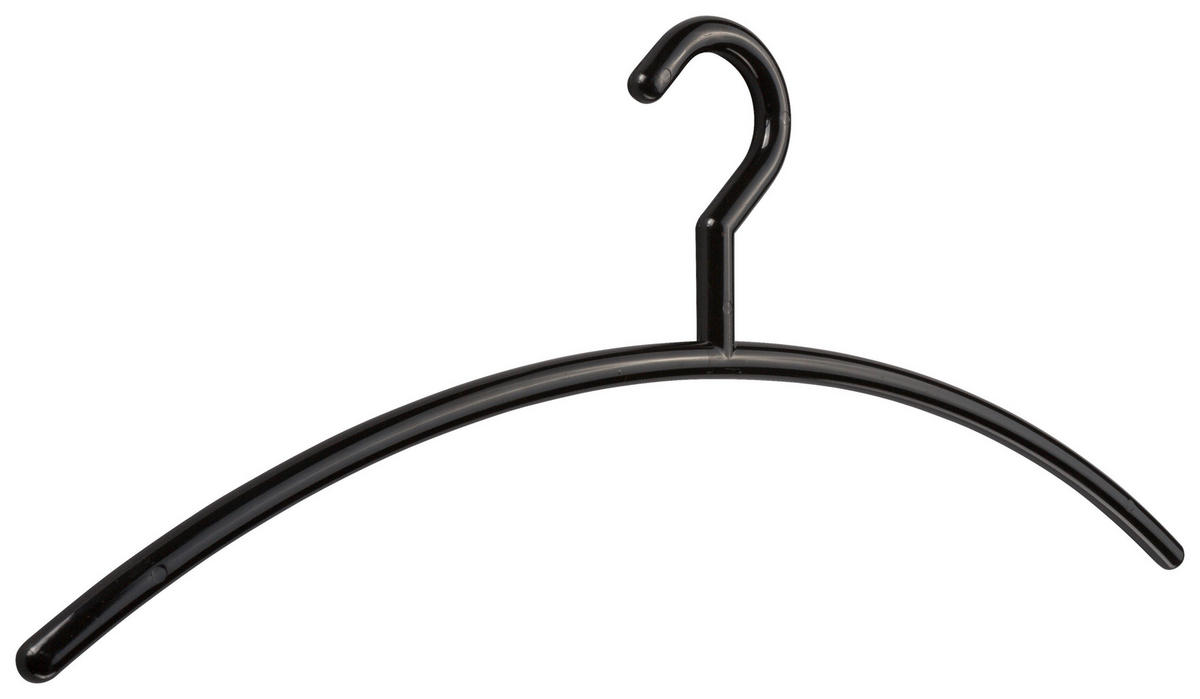 KLEIDERBÜGEL 5ER SET Kunststoff  - Schwarz, Design, Kunststoff (44/18/1,2cm)
