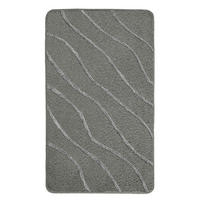 COVOR DE BAIE   gri deschis, gri închis   - gri deschis/gri închis, Basics, plastic/textil (100/60/2cm)