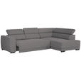 ECKSOFA Anthrazit Struktur  - Anthrazit/Schwarz, Design, Kunststoff/Textil (284/205cm) - Xora