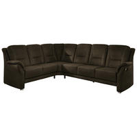 ECKSOFA in Mikrofaser Grün  223/275 cm  - Beige/Alufarben, KONVENTIONELL, Textil/Metall (223/275cm) - Beldomo Comfort