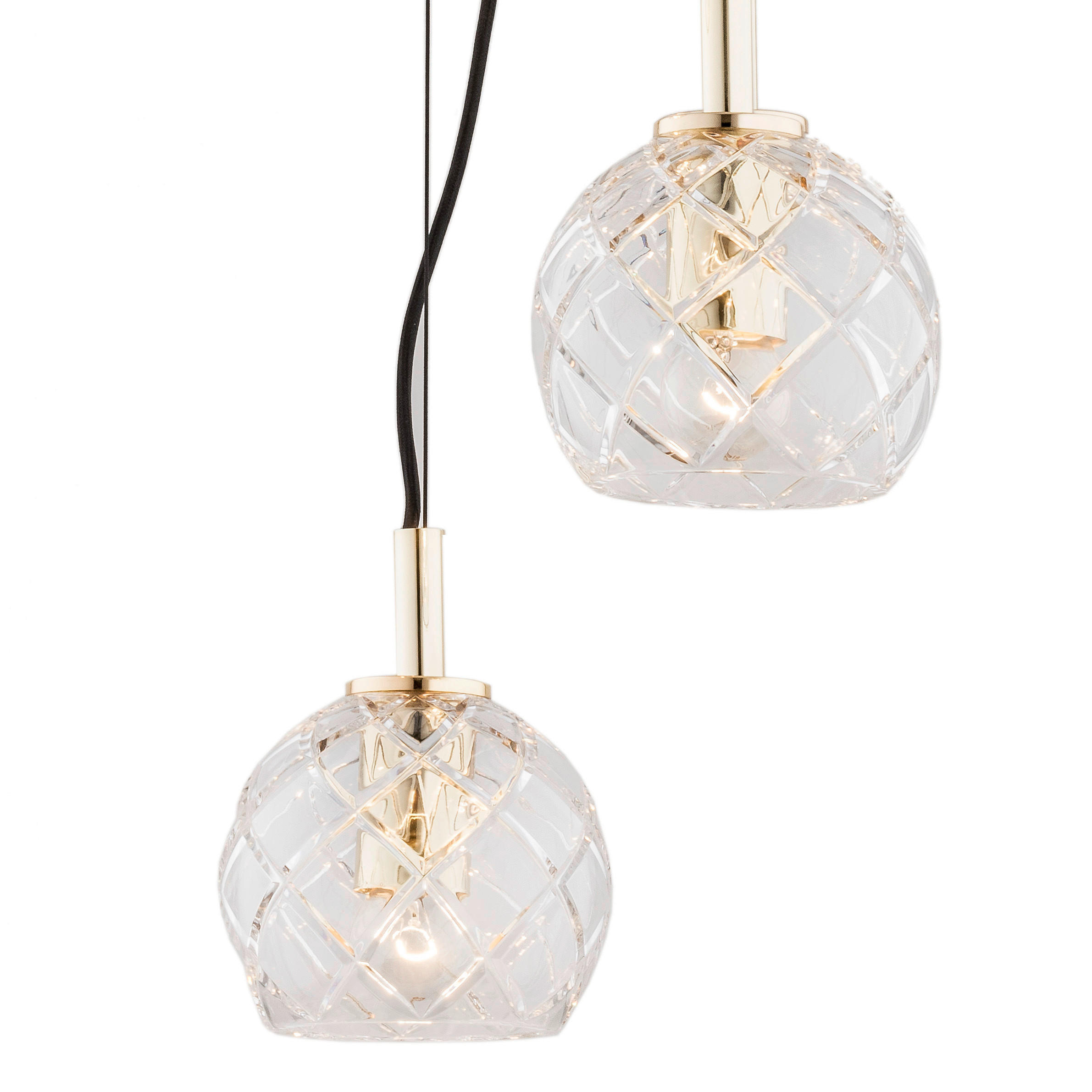 HÄNGELEUCHTE 165/40/40 cm  - Transparent/Messingfarben, KONVENTIONELL, Glas/Metall (165/40/40cm)