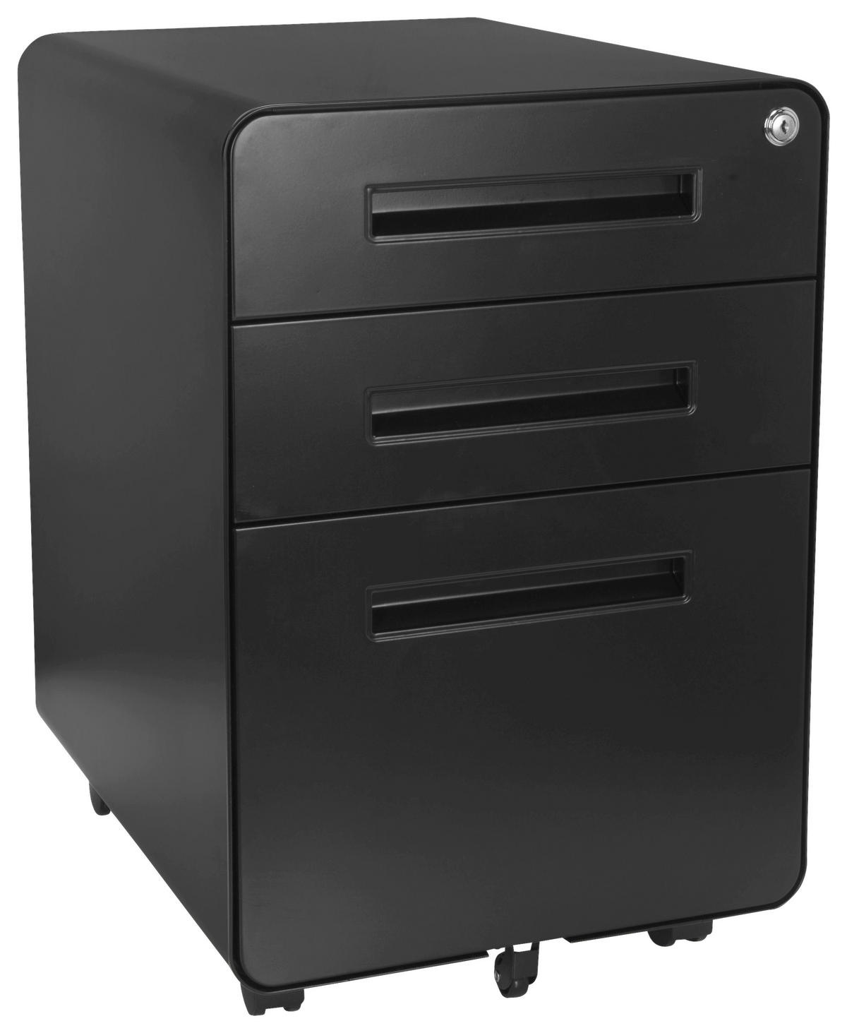 ROLLCONTAINER Schwarz  - Schwarz, MODERN, Kunststoff/Metall (40/60/50cm) - MID.YOU