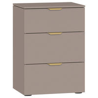 NACHTSCHRANK 45/65/43 cm  - Hellbraun/Schwarz, Design, Holzwerkstoff/Kunststoff (45/65/43cm) - Jutzler
