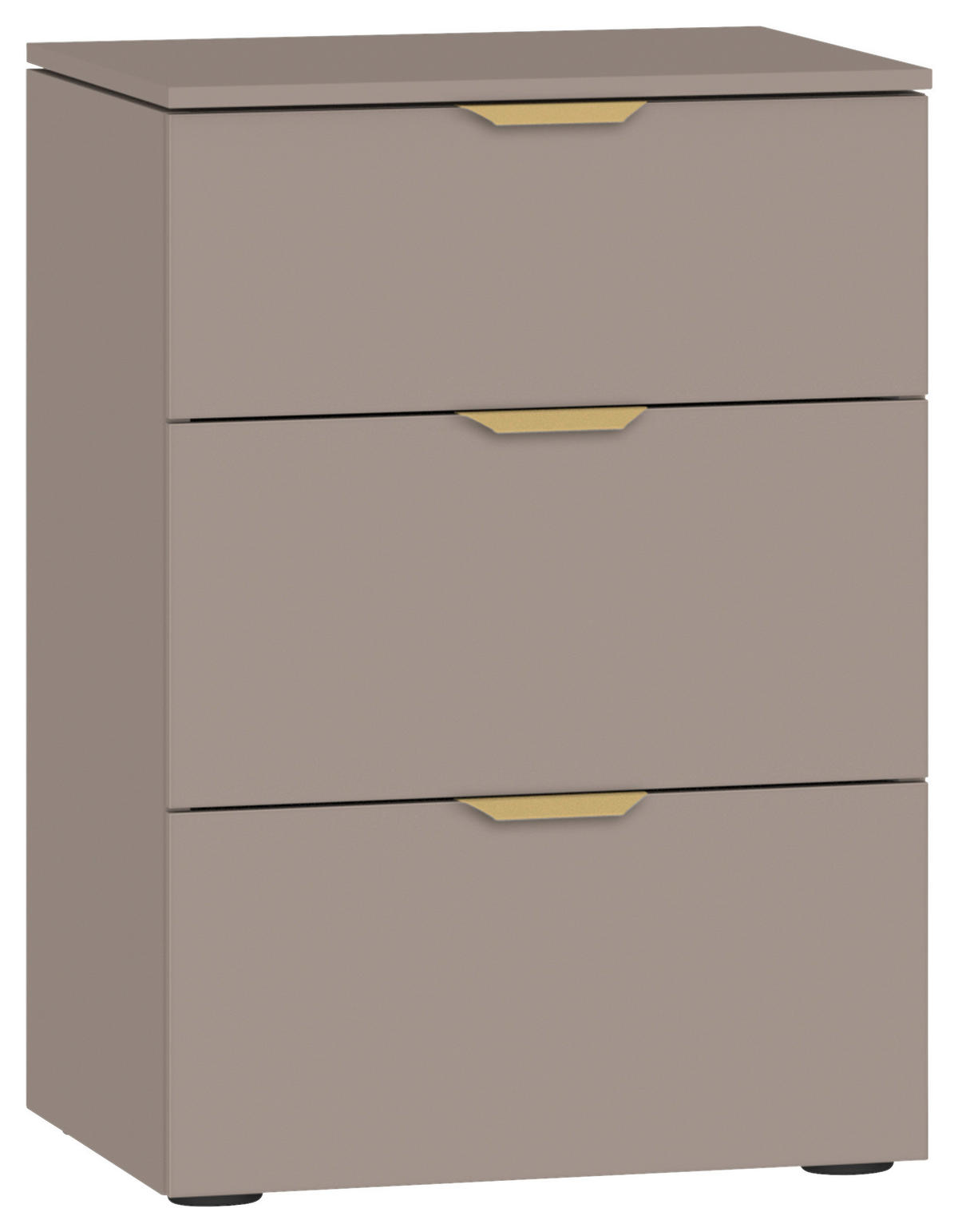 NACHTSCHRANK 45/65/43 cm  - Hellbraun/Schwarz, Design, Holzwerkstoff/Kunststoff (45/65/43cm) - Jutzler