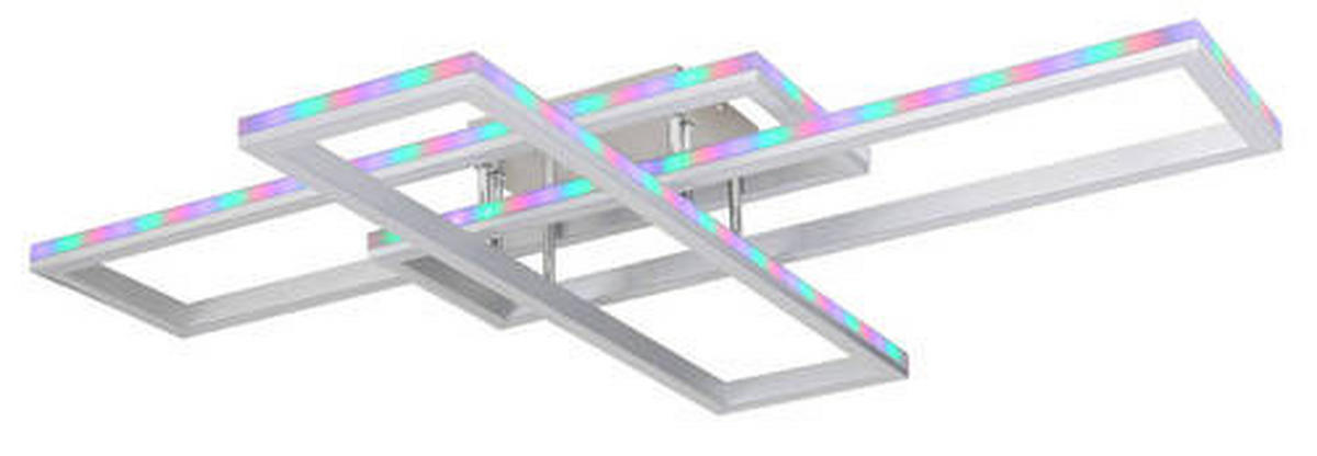 STROPNA LED-SVETILKA   //2700-6500 K/230 V/ - srebrne barve/opal, Design, kovina/umetna masa (100/69,5/13,5cm) - Globo