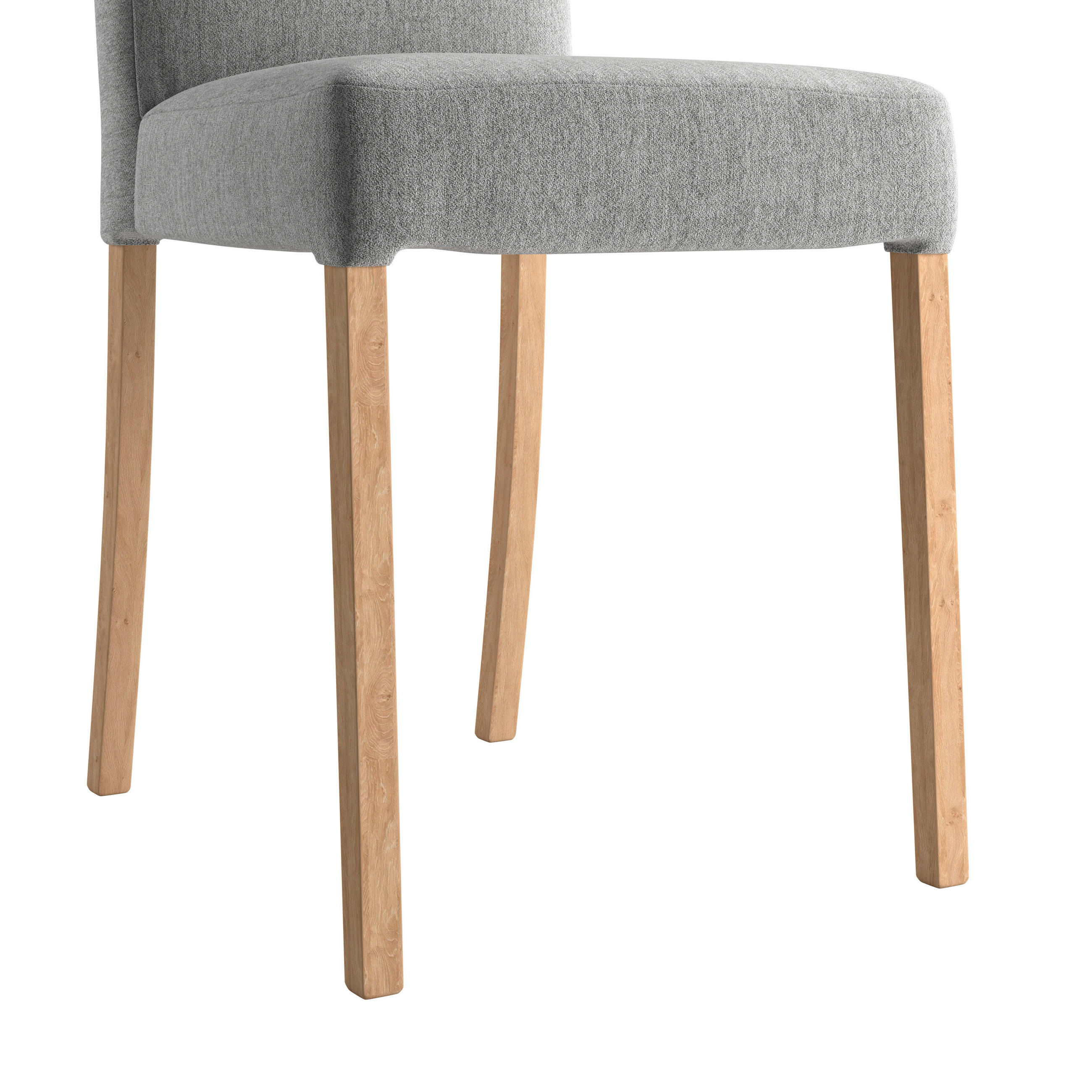 STUHL - Eichefarben/Hellgrau, KONVENTIONELL, Holz/Textil (43/91/58cm)