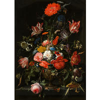 GLASBILD Blumen 80/120 cm  - Multicolor, Basics, Glas (80/120cm) - Monee