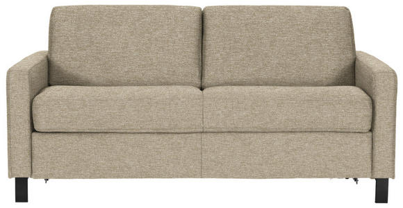SCHLAFSOFA  in Webstoff Beige  - Beige/Schwarz, Design, Holz/Textil (184/92/102cm) - Venda