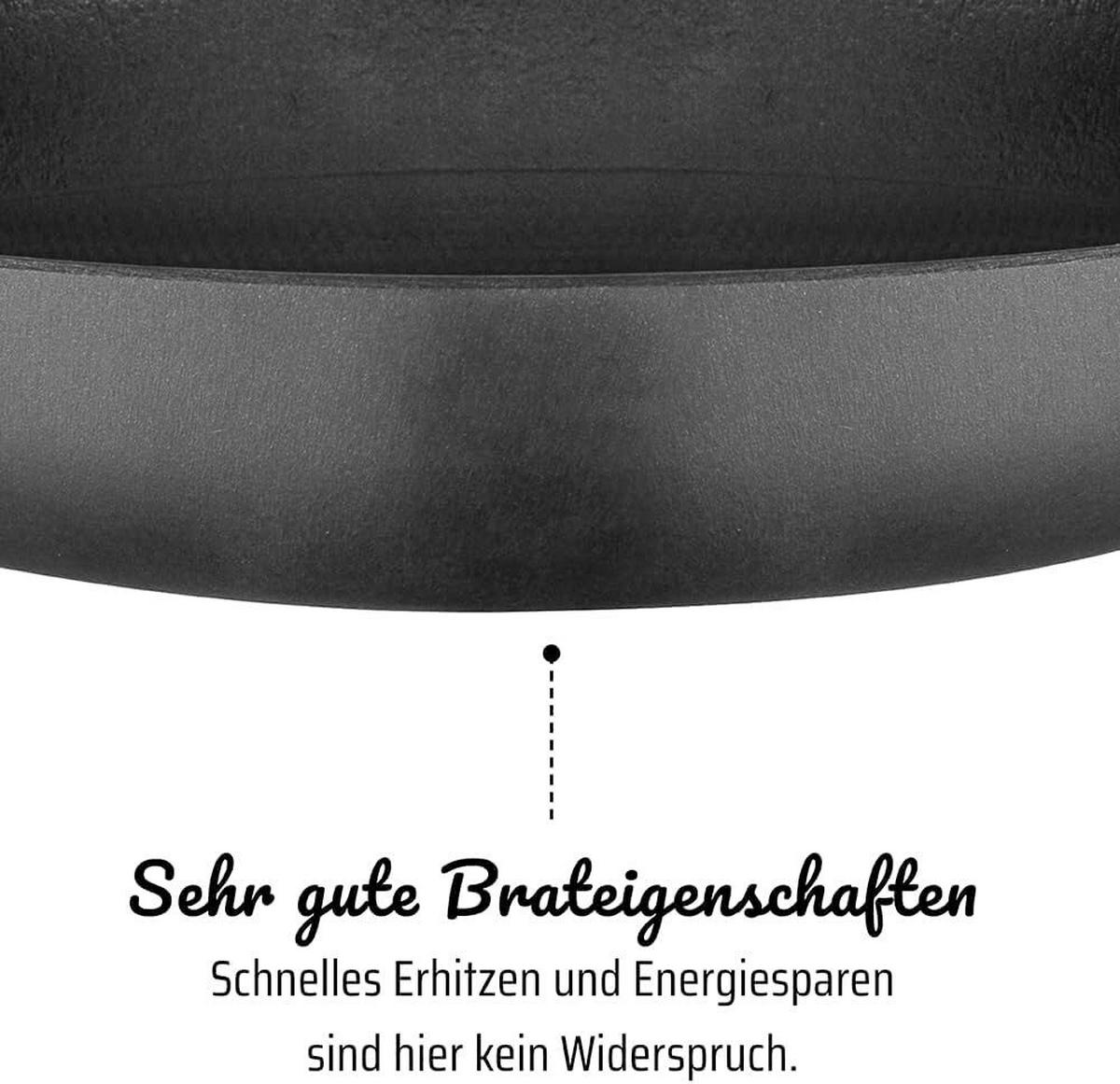 BRATPFANNE ROBUSTA Vitaflon® Quarzit Beschichtung 28 cm  - Schwarz, Basics, Metall (28cm) - GSW