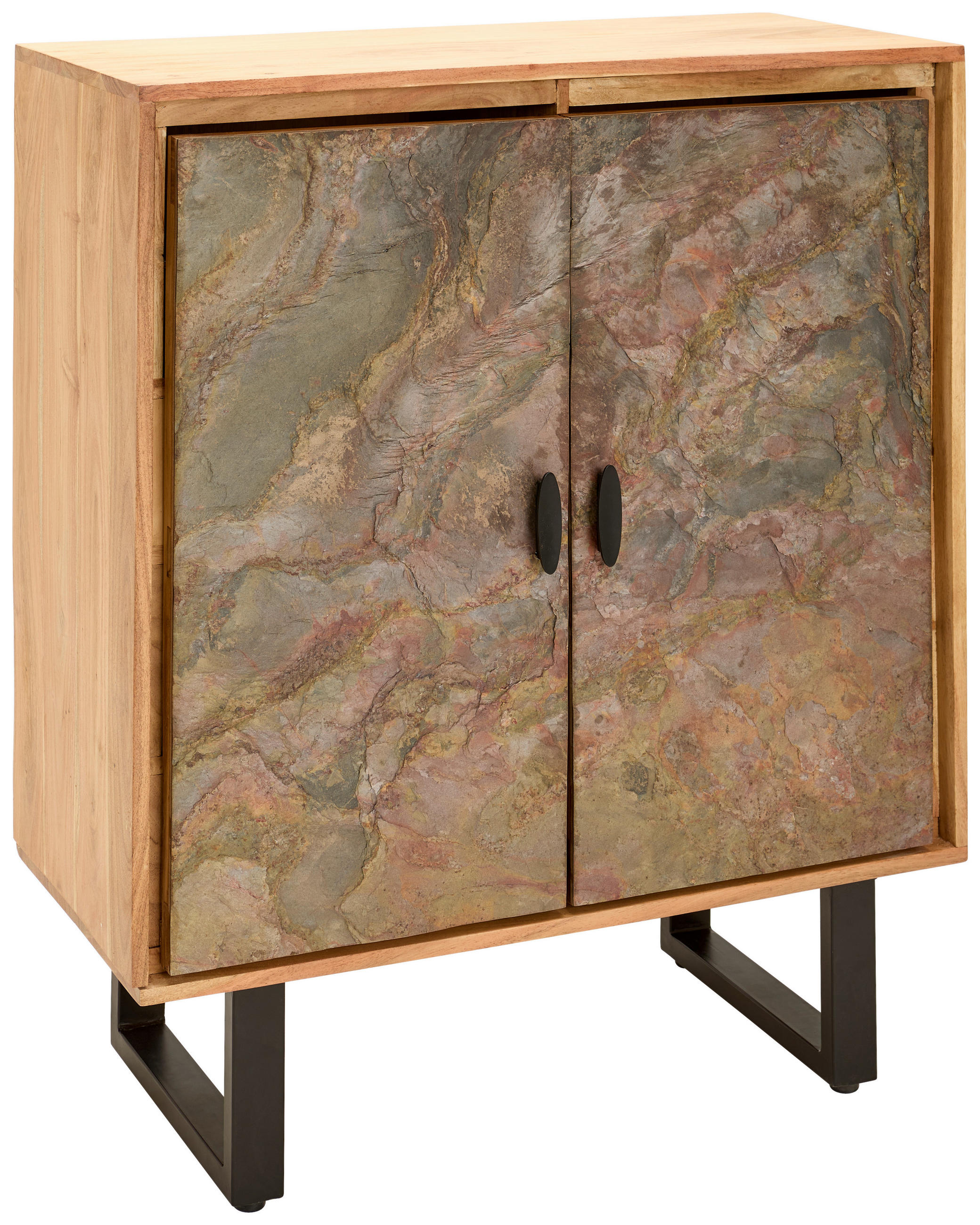 Tallinn Kommode Bissau  in 85/100/40 cm  - Goldfarben/Naturfarben, Natur, Holz/Metall (85/100/40cm) - Livetastic