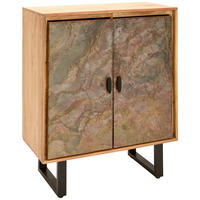 Tallinn Kommode Bissau  in 85/100/40 cm  - Goldfarben/Naturfarben, Natur, Holz/Metall (85/100/40cm) - Livetastic