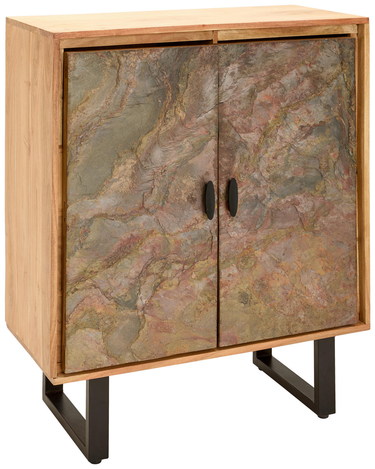 Tallinn Kommode Bissau  in 85/100/40 cm  - Goldfarben/Naturfarben, Natur, Holz/Metall (85/100/40cm) - Livetastic