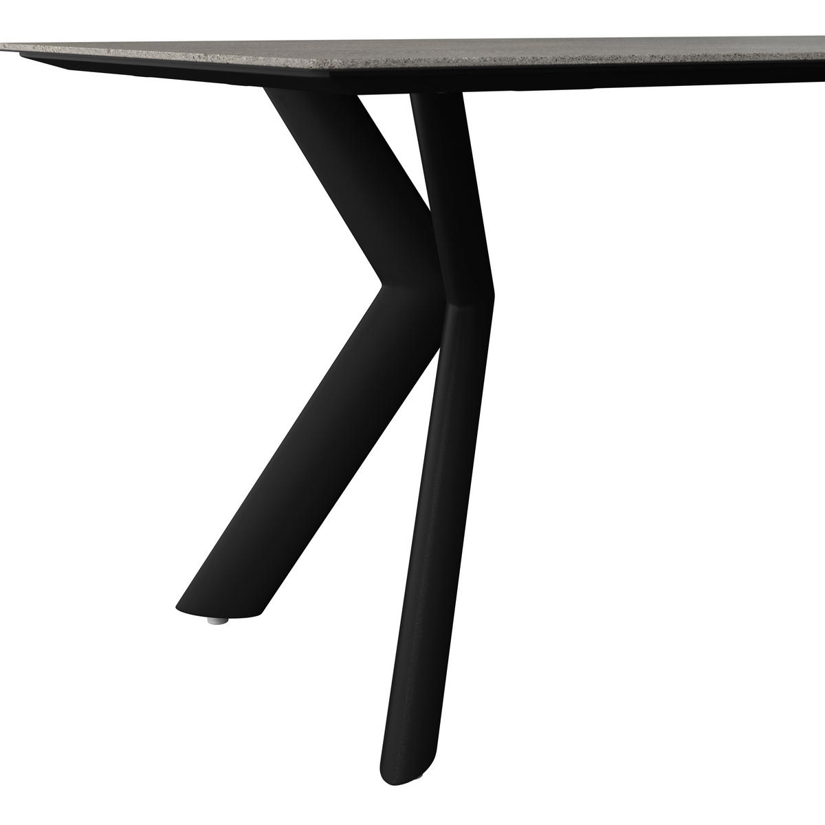 GARTENTISCH Metall, Stein Anthrazit, Grau rechteckig  - Anthrazit/Grau, MODERN, Stein/Metall (200/100/76cm) - Amatio