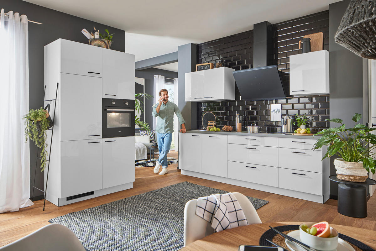 EINBAUKÜCHE   - Weiß, MODERN, Holzwerkstoff - Welnova