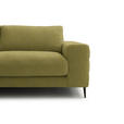 ECKSOFA  in Flachgewebe Hellgrün Rücken echt  177/253 cm  - Schwarz/Hellgrün, Design, Textil/Metall (177/253cm) - Dieter Knoll