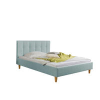 POLSTERBETT  in Petrol,  - Petrol/Naturfarben, MODERN, Holz/Textil (145/99/216cm) - Livetastic