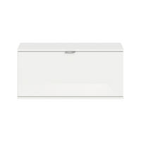 SCHUHBANK 92/42/32 cm  - Chromfarben/Weiß Hochglanz, Design, Holzwerkstoff/Kunststoff (92/42/32cm) - Livetastic