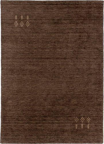 Wollteppich  70/140 cm  Braun, Dunkelbraun, Hellbraun   - Hellbraun/Dunkelbraun, Basics, Textil (70/140cm) - Cazaris