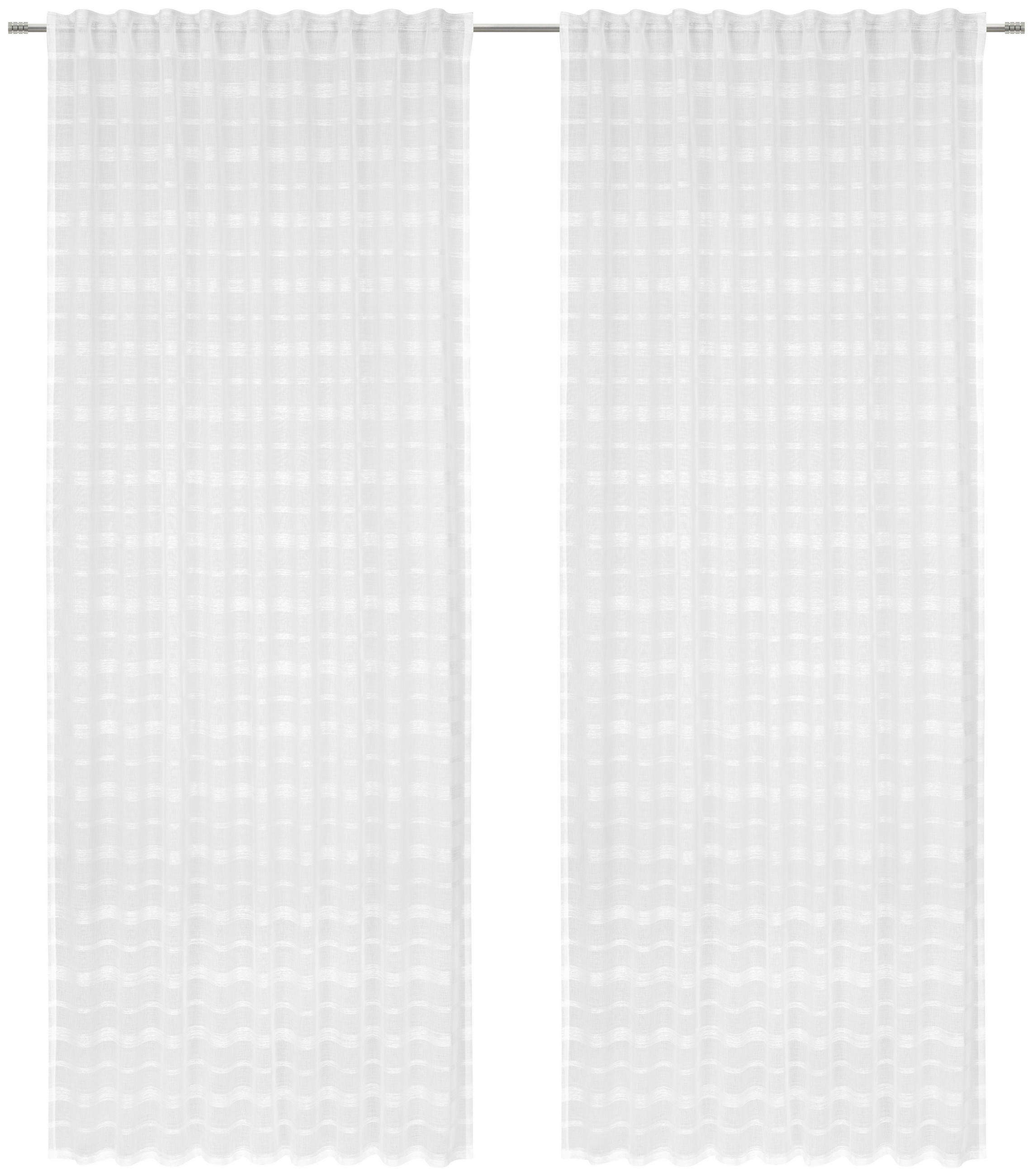 FERTIGVORHANG  halbtransparent  135/245 cm  2 Stück  - Weiß, Basics, Textil (135/245cm) - Esposa