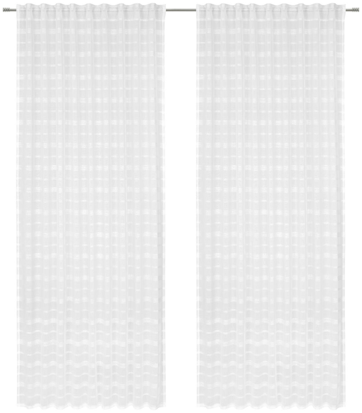 FERTIGVORHANG  halbtransparent  135/245 cm  2 Stück  - Weiß, Basics, Textil (135/245cm) - Esposa