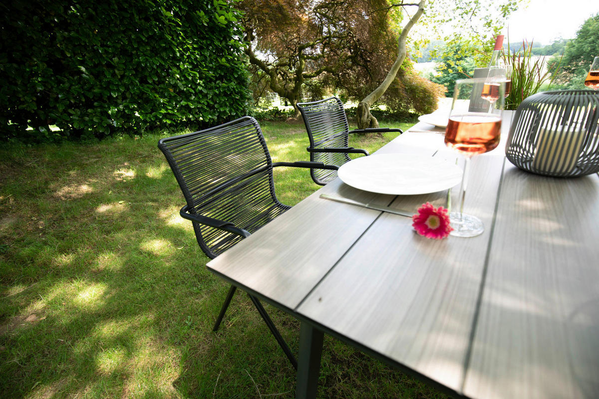 GARTENSET   - Anthrazit/Schwarz, Basics, Holzwerkstoff/Kunststoff (92/73/160cm) - Gardenson