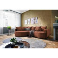 ECKSOFA in Chenille Braun  - Schwarz/Braun, Design, Kunststoff/Textil (194/307cm) - Carryhome