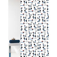 DUSCHVORHANG Hello! 180/200 cm  - Multicolor, Basics, Kunststoff (180/200cm) - Grund