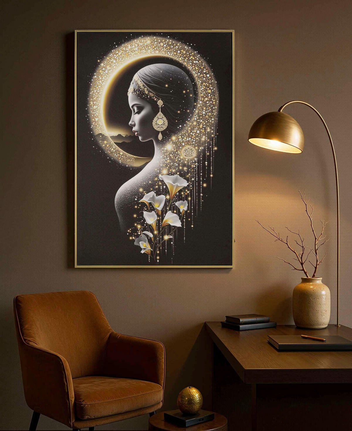 LEINWANDBILD  - Goldfarben, Basics, Holz/Kunststoff (60/90/3.5cm)