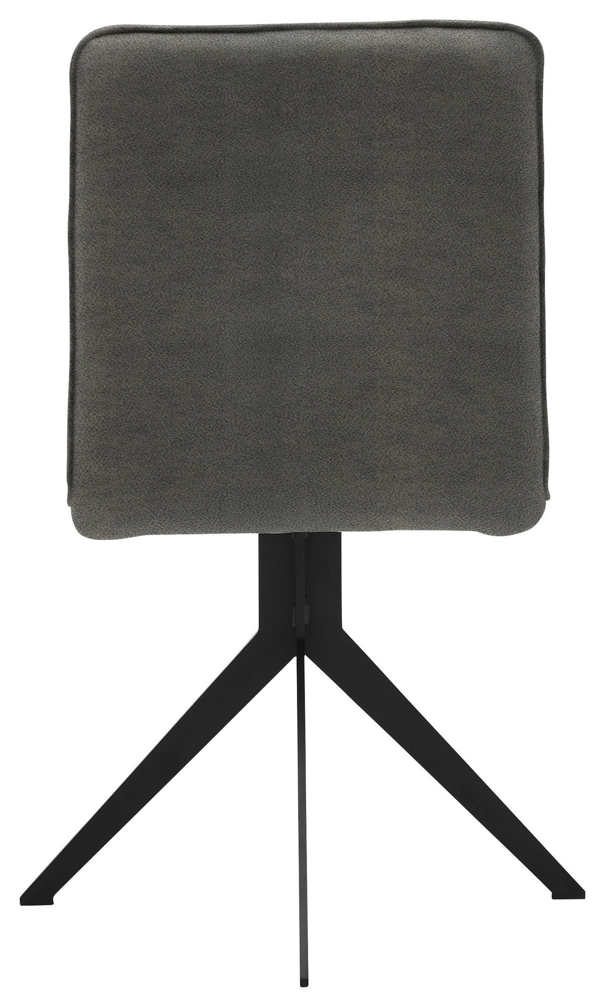 STUHL  in Stahl Lederlook  - Schwarz/Grau, Design, Textil/Metall (46,5/87/64cm) - Voleo